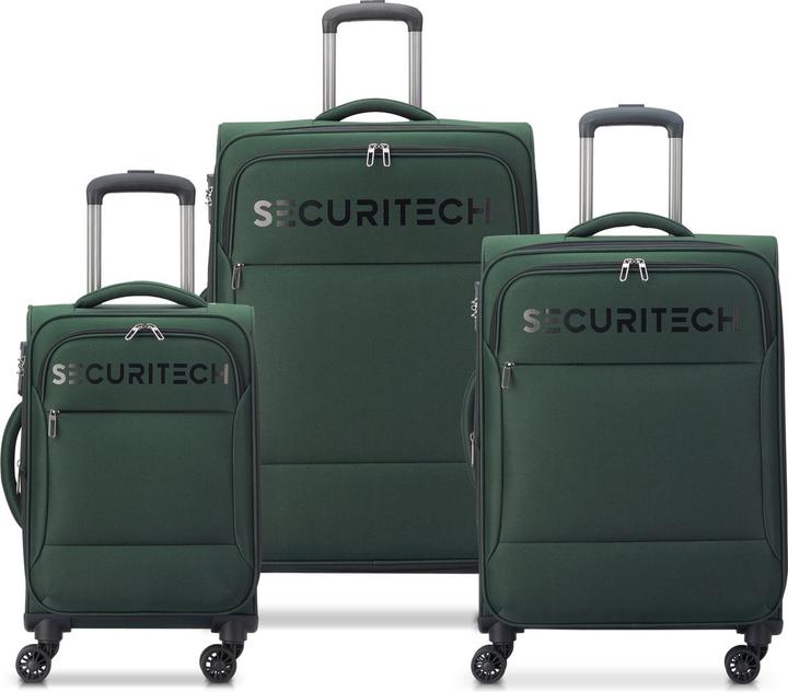 Delsey Securitech von Paris - Koffer Set Vanguard - 3 -Stück - Handgepäck 35L + Roller Gepäck 71L un (106 l)