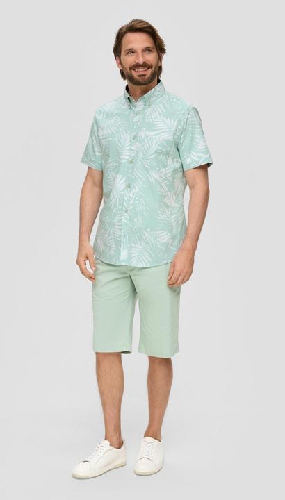 Produktbild s.Oliver Hemd Kurzarmhemd mit Button-Down-Kragen (L, M)