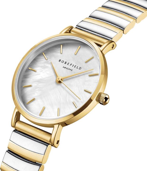 Actual product image Rosefield - Small Edit White MOP Half-Moon Steel Duotone SEWDSG-SE03 (Analogue wristwatch, 26 mm)