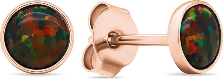 Produktbild Brilio Silver - Bronze stud earrings with synthetic opals EA579RBC