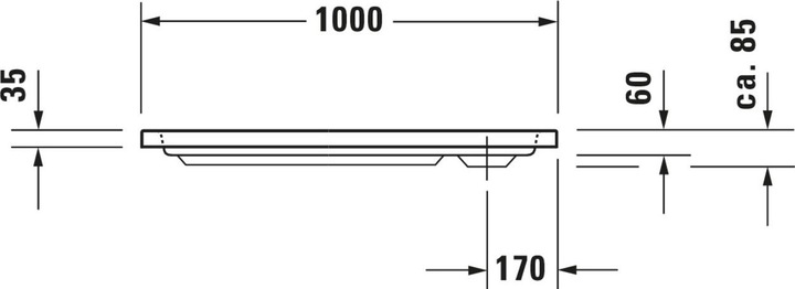 Immagine prodotto Duravit Piatto doccia D-Code 1000 x 1000 x 85 mm bianco liscio 7201030000000