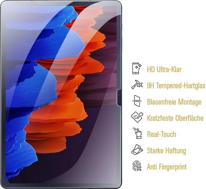 Produktbild Protectorking 6x echtes Tempered 9H Panzerhartglas 3D KLAR (6 Stück, Galaxy Tab S8 Plus)