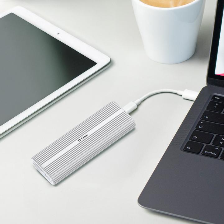Immagine prodotto D-Link DSP-411, Box esterno SSD, M.2, M.2, 40 Gbit/s, Collegamento del dispositivo USB, Alluminio (M.2)