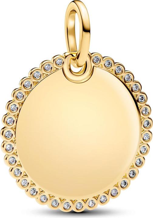 Image du produit Pandora Gravierbarer runder Anhänger hela (Métal, Or 14 carats plaqué)