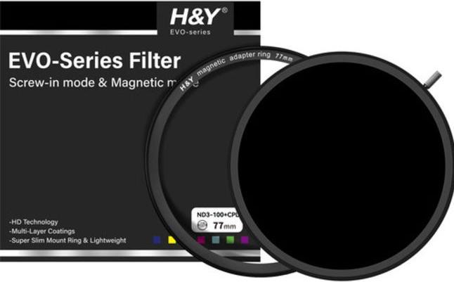 Image du produit H&Y HD EVO ND3-1000 + filtre CPL 95mm (95 mm, Filtre gris neutre, 95 mm)