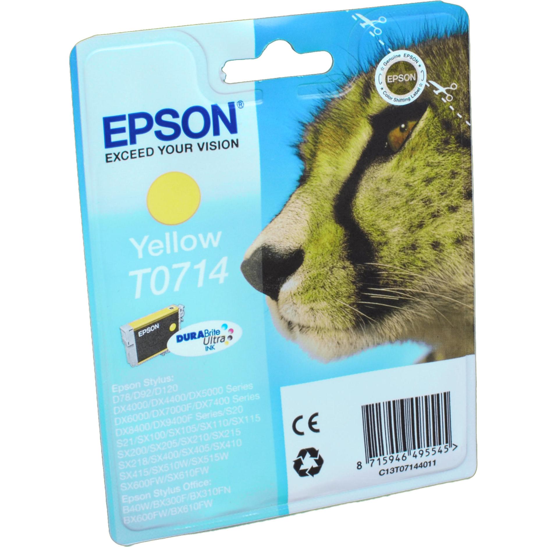 Epson, Druckerpatrone, T0714 DuraBrite Ultra (Y)