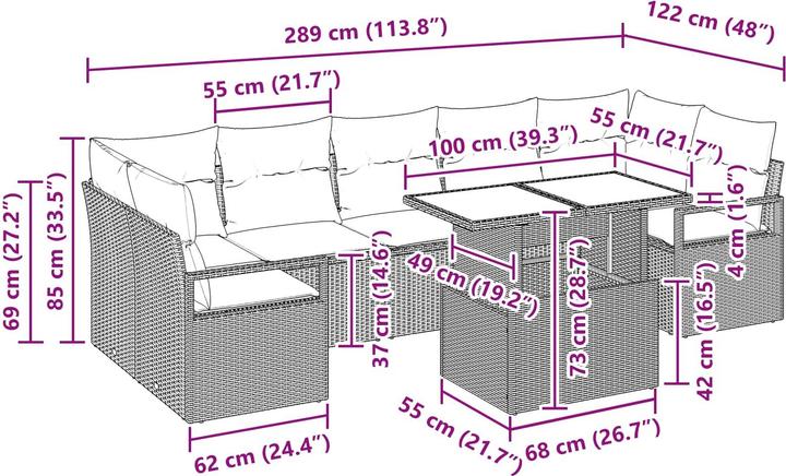 Produktbild vidaXL Garten-Sofa