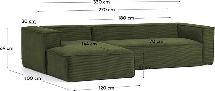 Produktbild Kave Home Blok (5-Sitzer, Big Sofa, Ecksofa)