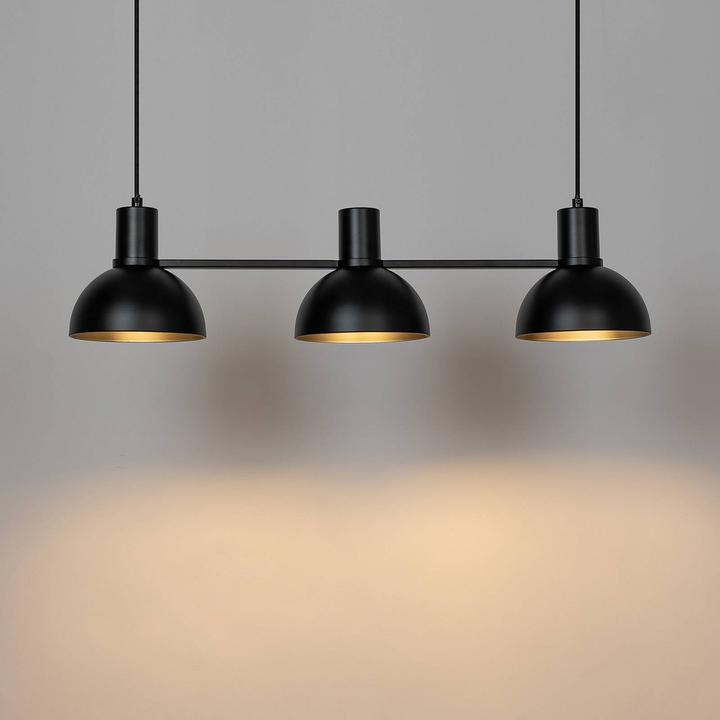 Actual product image Lucande Mostrid 3 pendant light Black (E27)
