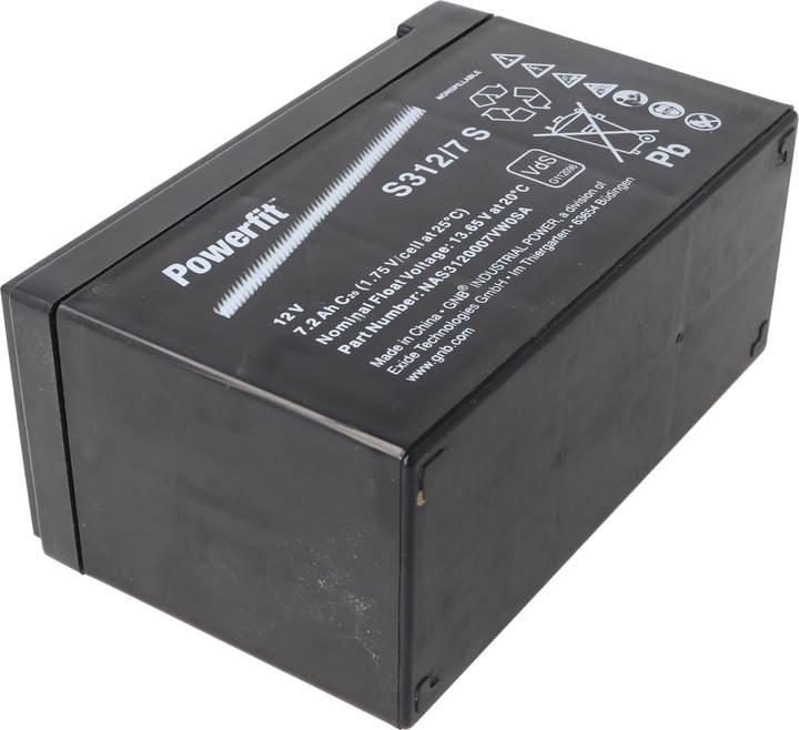 Actual product image Exide Powerfit S312/7 S lead battery, connection 4.8, VDS approval (12 V, 7.20 Ah)