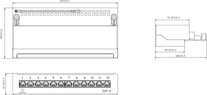 Immagine prodotto Renkforce Patchbox a 12 porte CAT 6