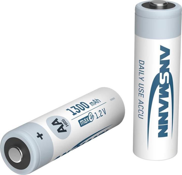 Immagine prodotto Ansmann Caricabatterie Basic II incl. 2 x AA 1300mAh batteria ricaricabile (1 pz., AA, AAA, 1300 mAh, Batteria + Caricabatterie)
