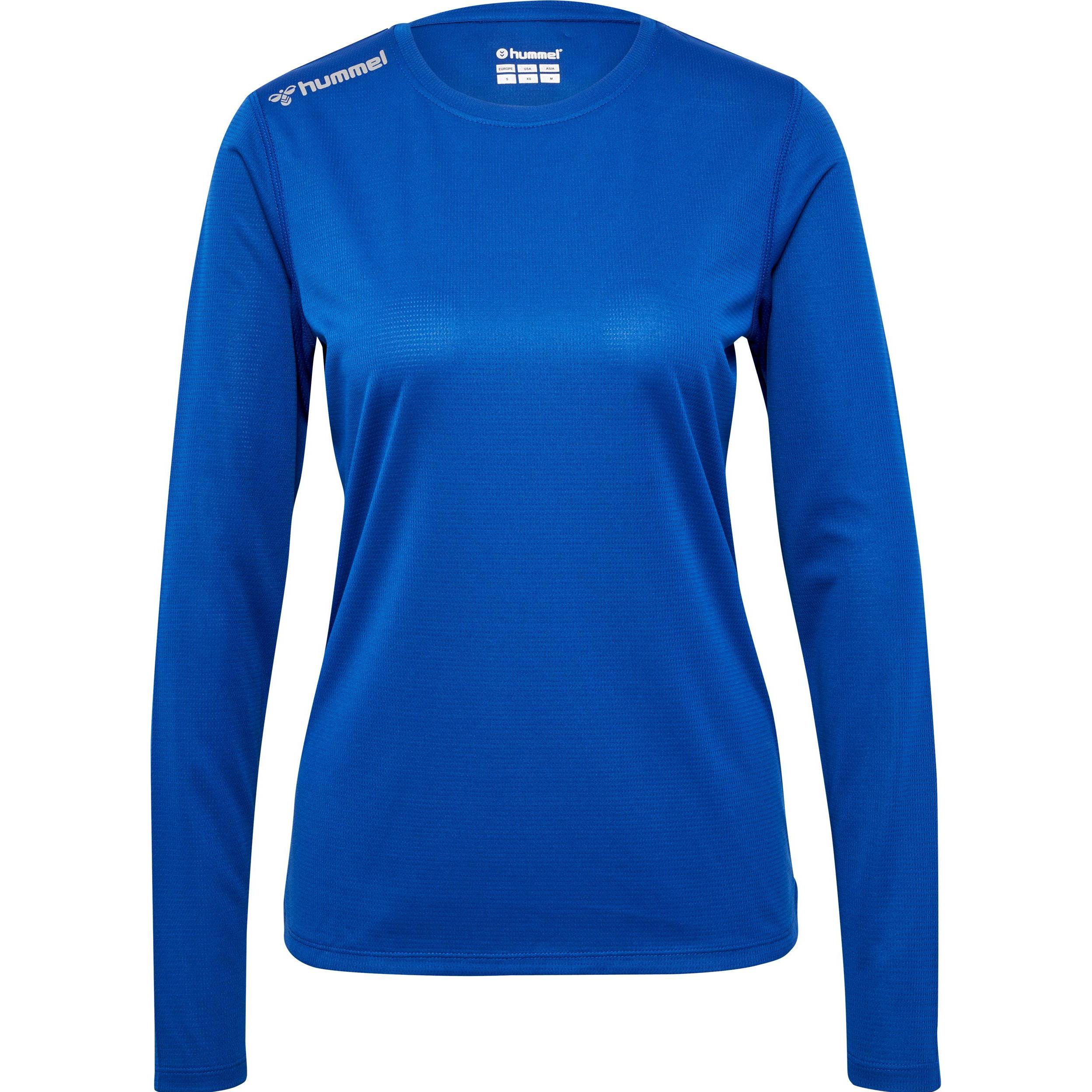 hummel, Damen, Sportshirt, hmlRUN JERSEY L/S WOMAN (L), Blau, L