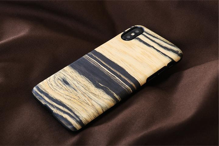 Actual product image Man&Wood SmartPhone case iPhone X/XS white ebony black (Apple iPhone X, Apple iPhone XS)