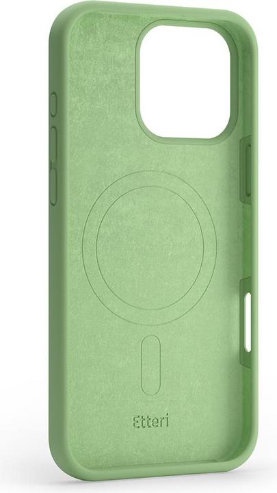 Actual product image Etteri Silicone Mag case for iPhone 16 Pro Max 6,9" light green (Apple iPhone 16 Pro Max)