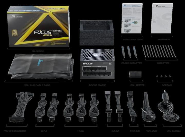 Image du produit Seasonic Focus GX-850 V4 850W ATX3.0 black (850 W)