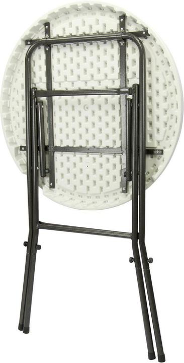 Produktbild VCM Partytisch Stehtisch weiss klappbar Bistrotisch Bartisch 110 cm rund Ø 80 cm (80 cm)