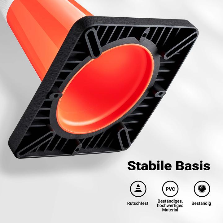 Produktbild Wiltec Verkehrskegel 45cm 2St. Leitkegel Pylon Warnhütchen Warnkegel PVC Gummi