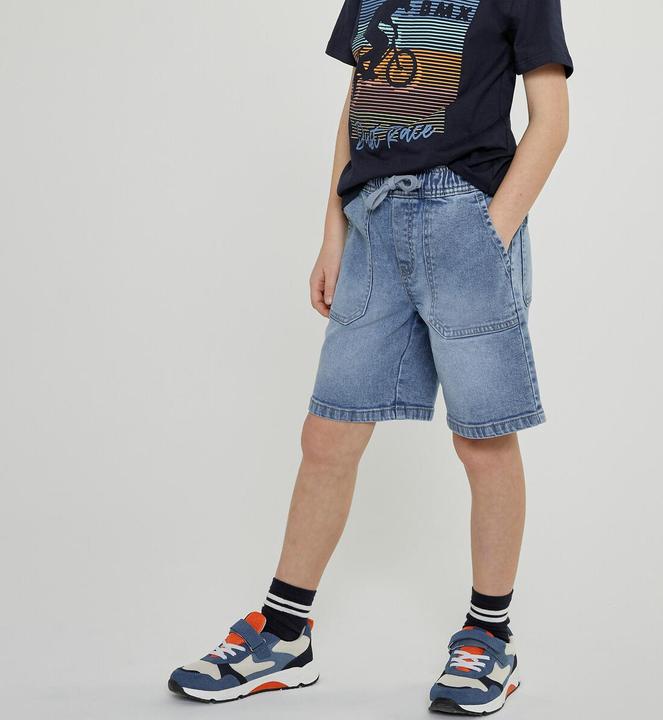 Actual product image La Redoute Collections Denim Bermuda shorts with drawstrings (110)