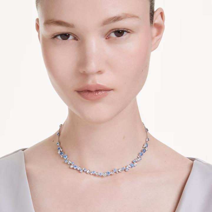 Immagine prodotto Swarovski Constella Halskette Verschiedene Schliffe Blau Rhodiniert (Metallo Swarovski)