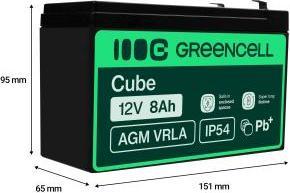 Image du produit GreenCell AGM46 (12 V, 8 Ah)