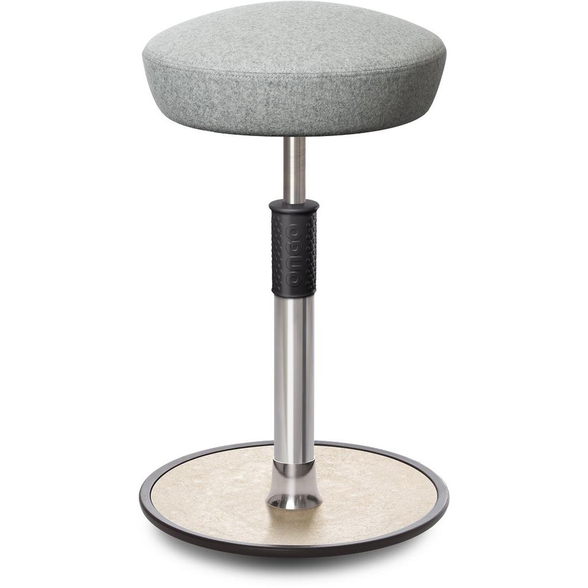 Ongo, Bürostuhl, Sitz- Stehhocker Free Tall Hutsitz kvadrat Divina Mel. h.grau Chrom /creme