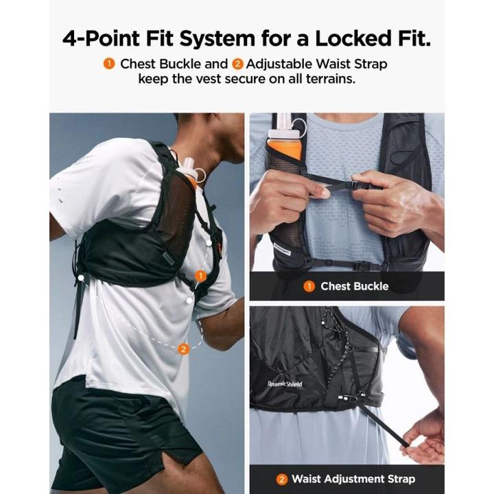 Actual product image Spigen Dynamic Shield Running Vest (L-XL), active black (L, XL)