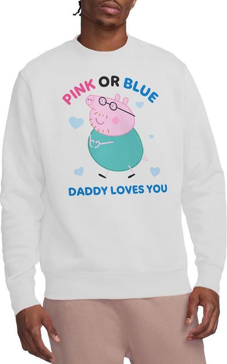 Immagine prodotto Peppa Pig Pink Or Blue Daddy Pig Loves You Felpa Adulto Unisex (M)