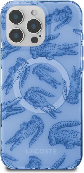 Actual product image Lacoste LCHMP16XUOCB iPhone 16 Pro Max 6.9" light blue hardcase IML Croc MagSafe (Apple iPhone 16 Pro Max)