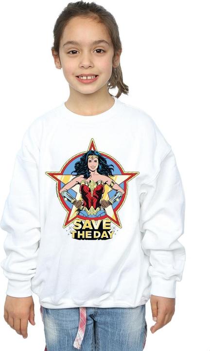 Actual product image Girls Wonder Woman 84 Star Design Sweatshirt (140, 146)