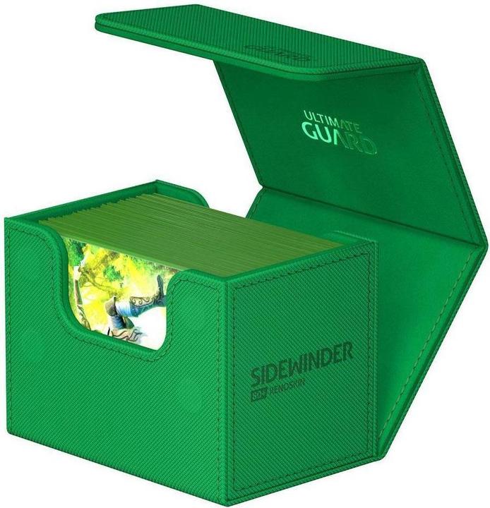 Actual product image Ultimate Guard Card Box XenoSkin Sidewinder Monocolor 80+ Green