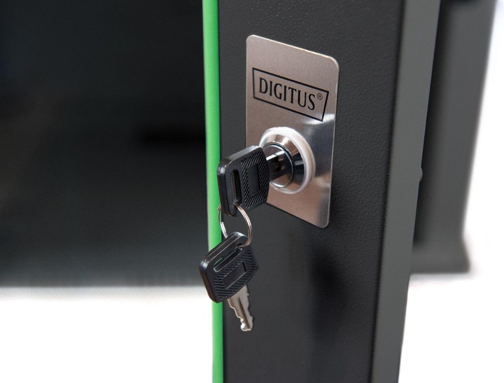 Actual product image Digitus DN-19 09U-6/6-SW Wall cabinet black (9 RU, 19 inch rack)