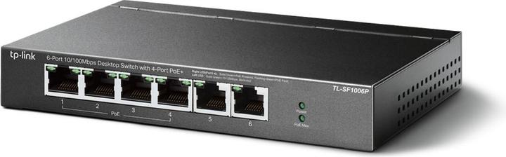 Image du produit TP-Link 6-PORT 10/100 MBPS DESKTOP SWITCH WITH 4-PORT POE+ (6 ports)
