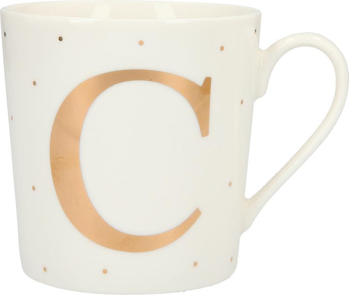 Actual product image Depesche Coffee mug letter C white/gold 0.3 l (300 ml, 1 x)