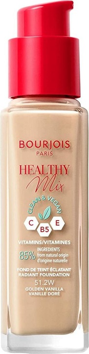 Produktbild Bourjois Healthy Mix Clean&Vegan Foundation 51.2 Golden Vanilla 30Ml (51.2W)