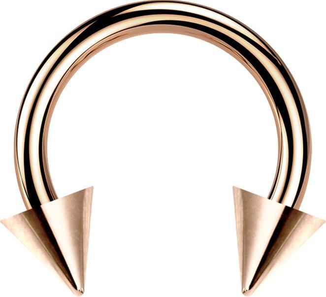 Image du produit Star Piercing Micro Circular Barbell or rose avec deux cônes (sans laiton, Acier chirurgical 316L)
