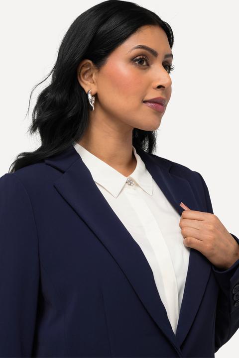 Image du produit Ulla Popken Blazer avec col à revers, poches à rabat et fermeture 1 bouton (42)