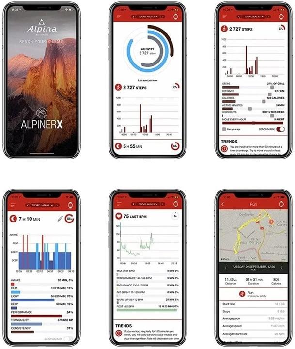 Produktbild Alpina Watch Alpiner X Alive (Chronograph, Digitaluhr, Uhr mit Schmuckstein, 45 mm)