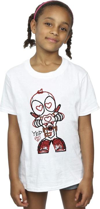 Image du produit - T-shirt DEADPOOL LOVE BEAM LINE - Fille (128)