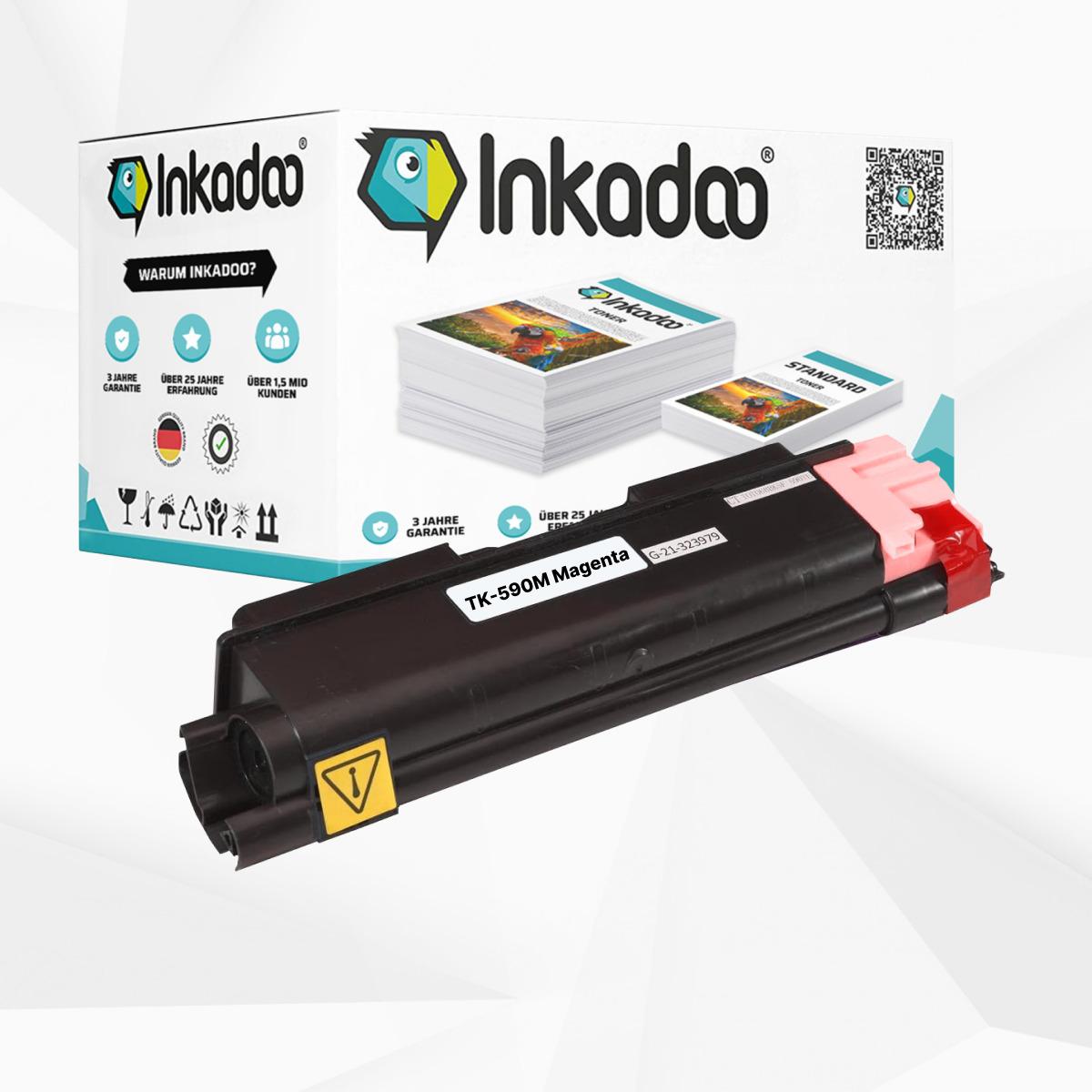 Thumbnail - Inkadoo, Toner, Toner kompatibel zu Kyocera/Mita 1T02KVBNL0 / TK-590M Toner, magenta Magenta (M)