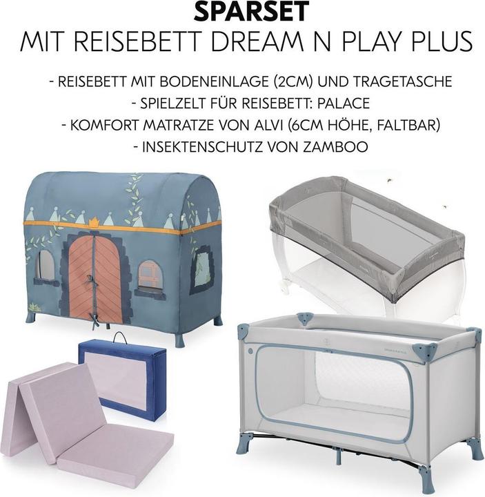 Actual product image Hauck Reisebetten Reisebett Set Dream N Play Plus inkl. Spielzelt (120 x 60 cm)