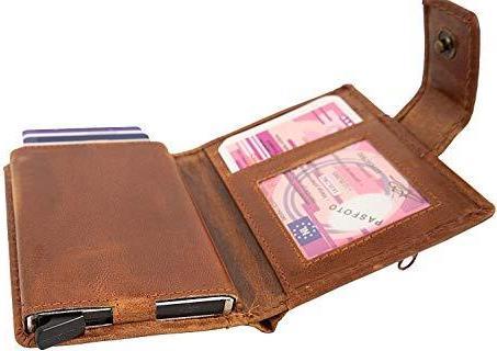 Produktbild Figuretta Kartenschutz Leder mit Reissverschluss