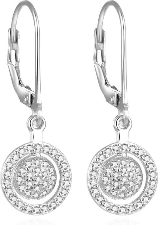 Image du produit Beneto Fine boucles d'oreilles en argent avec zircons AGUC1862 (L)