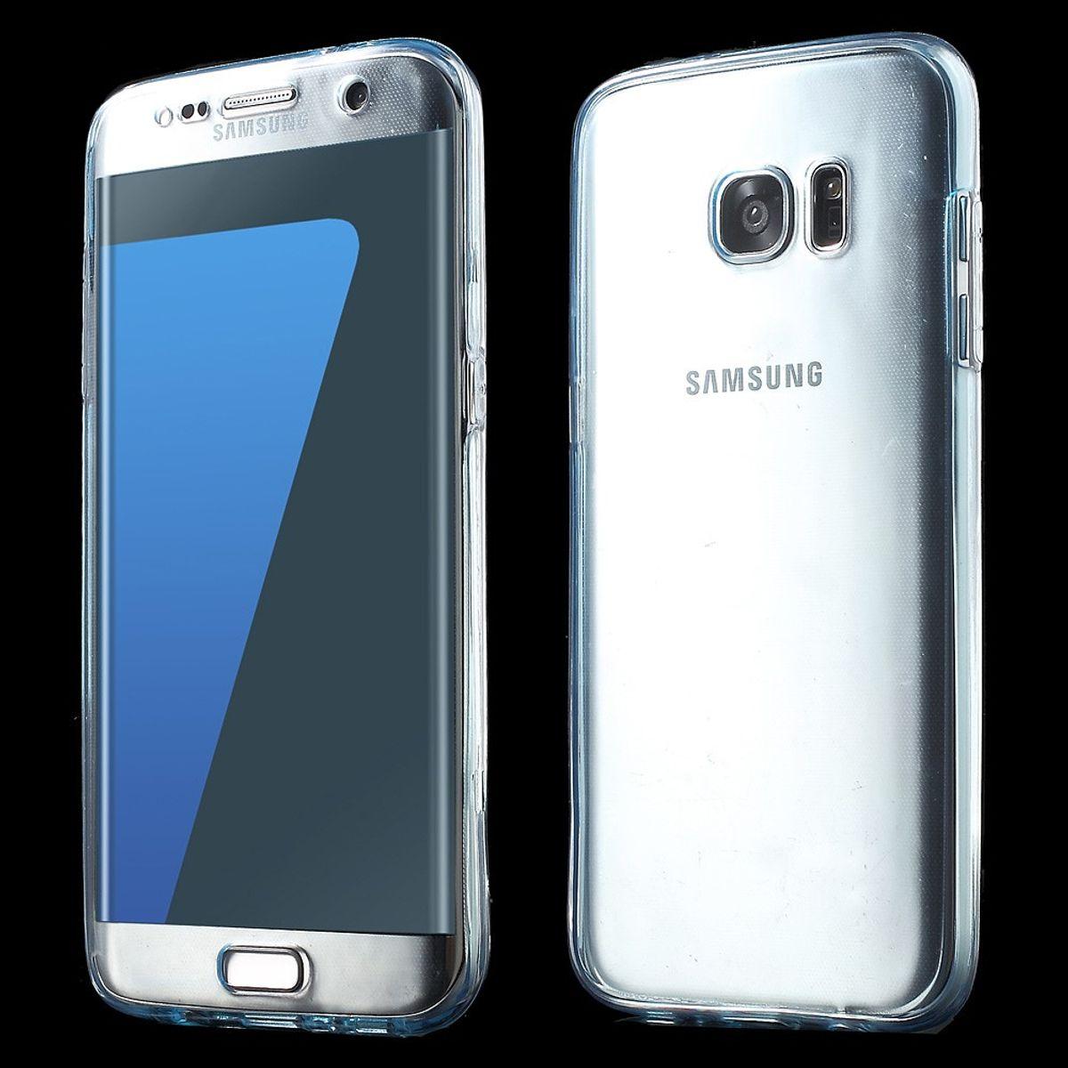 König Design Handyhülle für Samsung Galaxy S7 Schutzcase Backcover Bumper Etuis Rahmen Blau (Samsung Galaxy S7), Smartph...