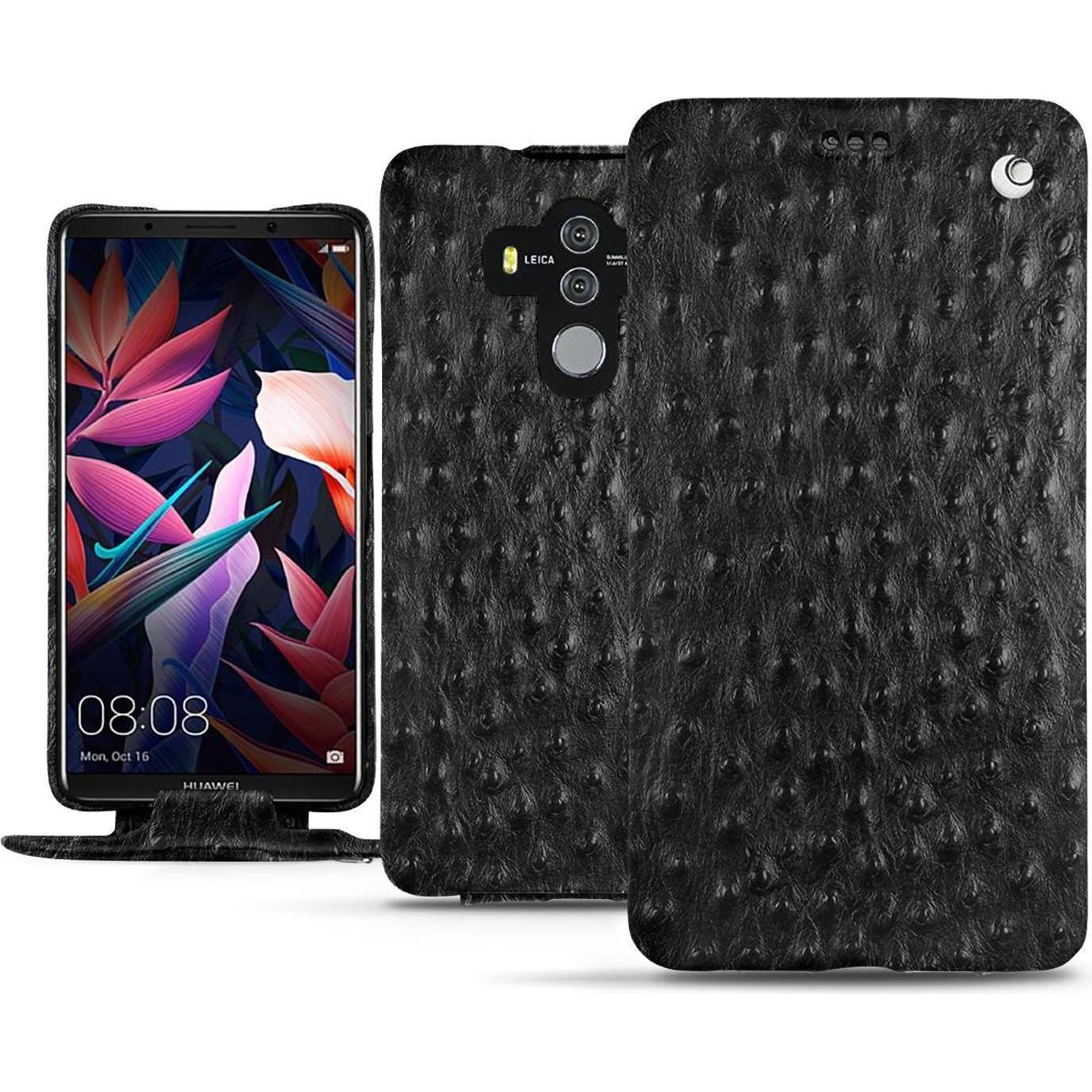 Noreve Lederschutzhülle vertikal (Huawei Mate 10 Pro), Smartphone Hülle, Schwarz