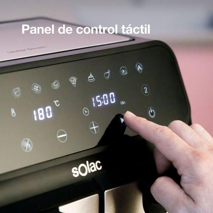 Produktbild Solac Luftfritteuse mit zwei Körben, berührungssensitive Steuerung, programmierbar, ohne Öl, 11 Funktionen