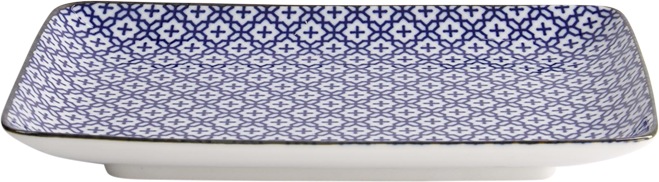 Actual product image Tokio Design Tokyo Design Studio - 20.4 cm x 13 cm Square plate Mixed blue sachiko (1 x)