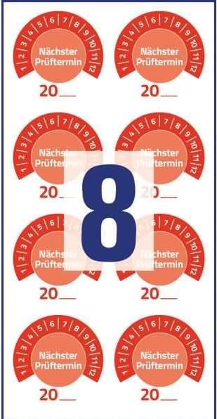 Actual product image Avery -Zweckform 80 St. Prüfplakette 20XX Rot (Ø) 30 mm 30 mm