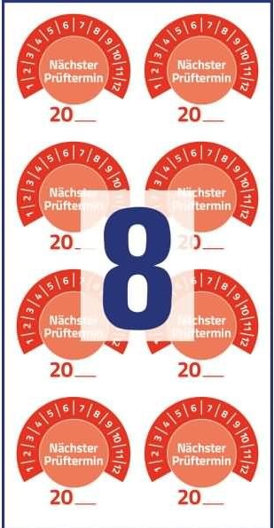 Produktbild Avery -Zweckform 80 St. Prüfplakette 20XX Rot (Ø) 30 mm 30 mm
