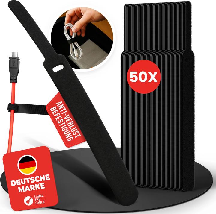 Immagine prodotto Label-the-cable LTC Klettkabelbinder ProBasic50er Set z Bündeln & Ordnen sch (Fascette in velcro, 170 mm, 50 pz.)